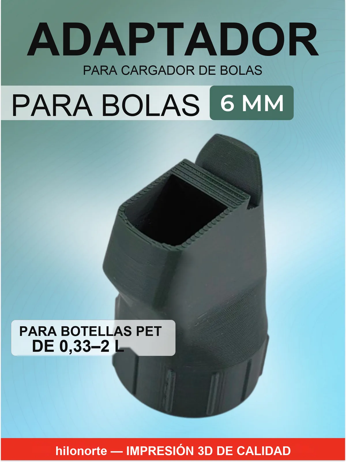 Adaptador de botella para cargador rápido de airsoft