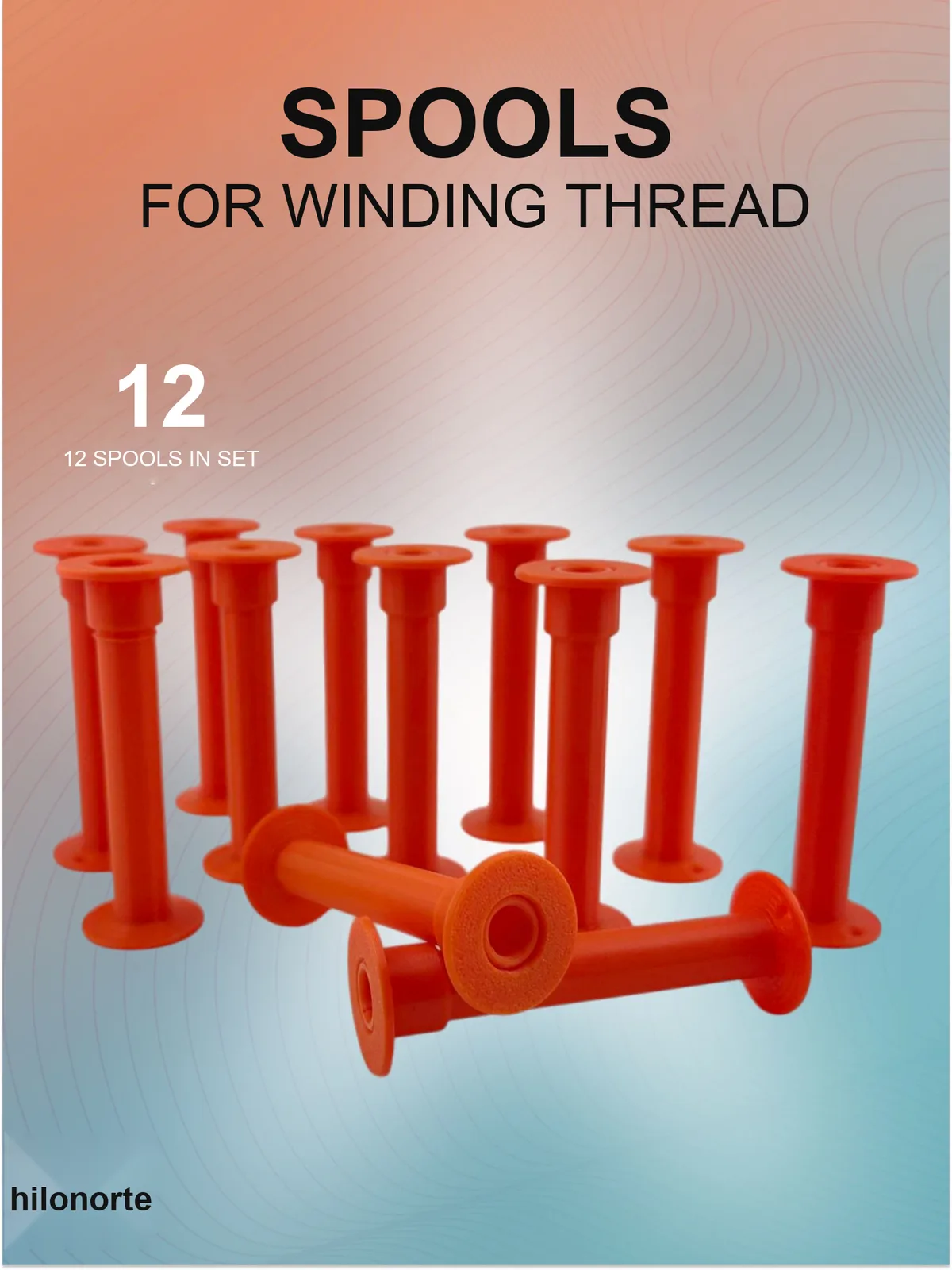 Thread rewinding spools for sewing machines and overlockers (12 pcs)