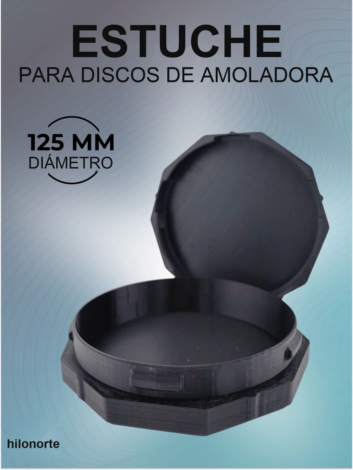 Caja para discos de amoladora de 125 mm
