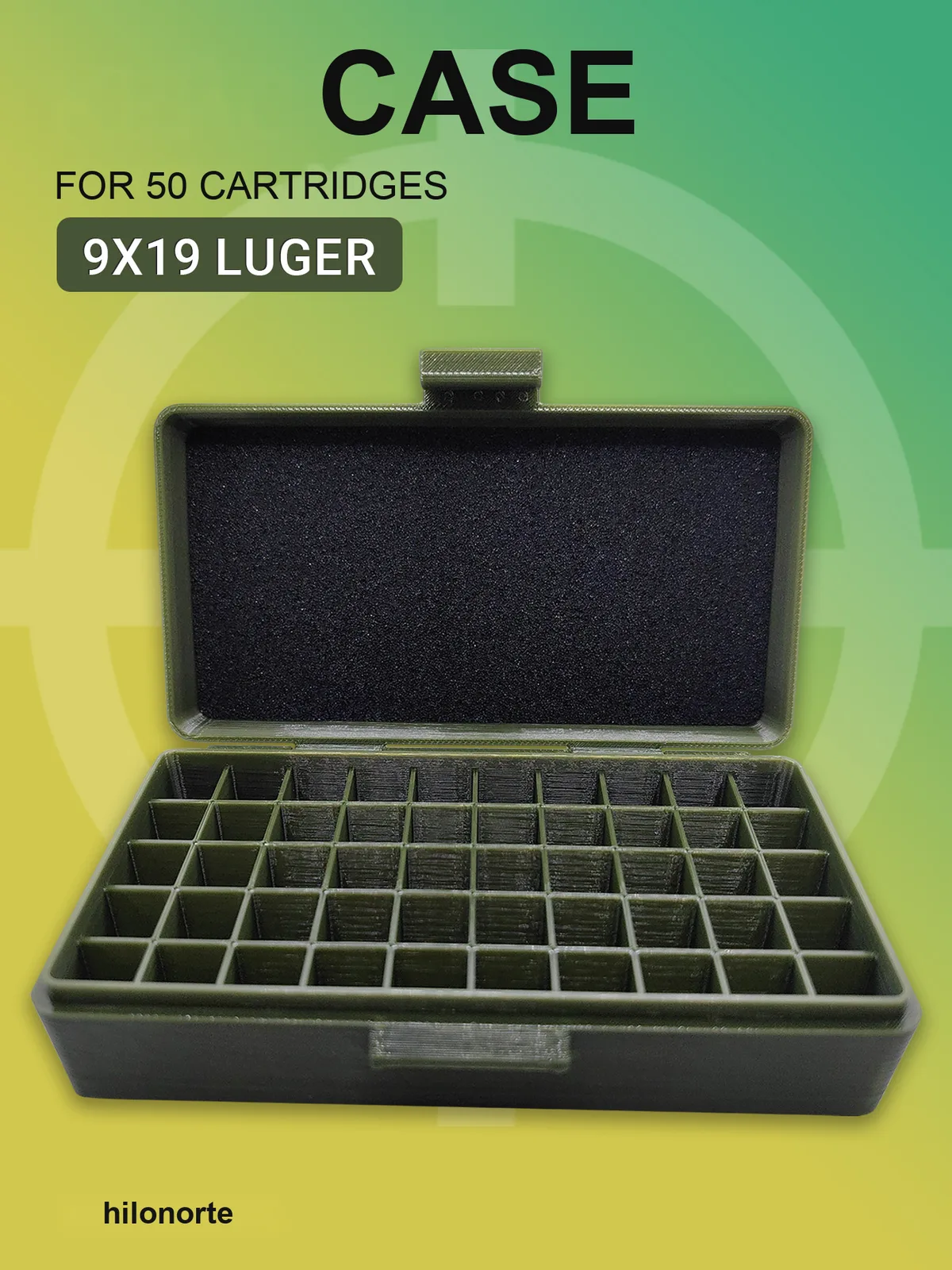 Box for 50 rounds of 9 mm Luger (9×19)