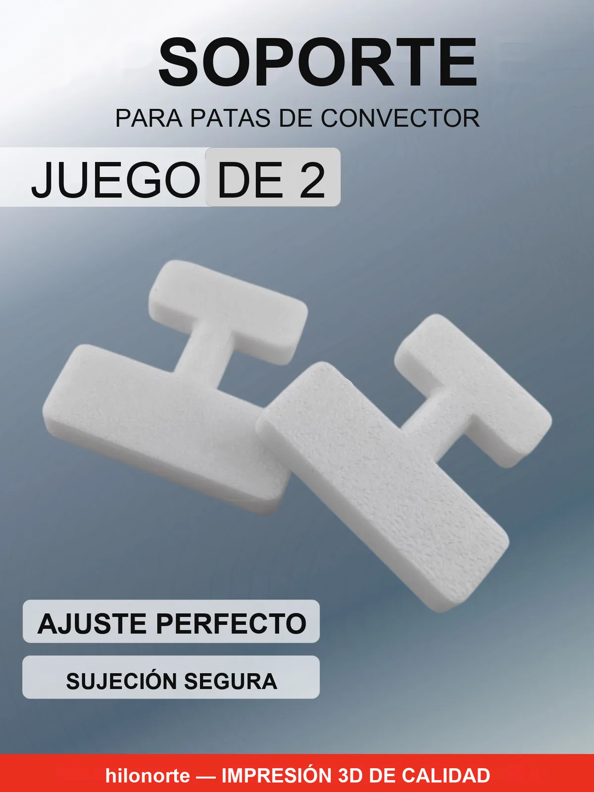 Fijadores de patas para convector eléctrico (2 uds.)