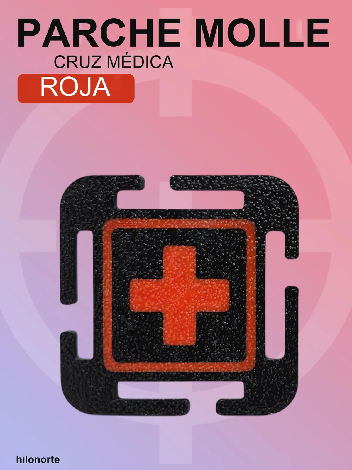 Parche MOLLE cruz médica 50×50 mm
