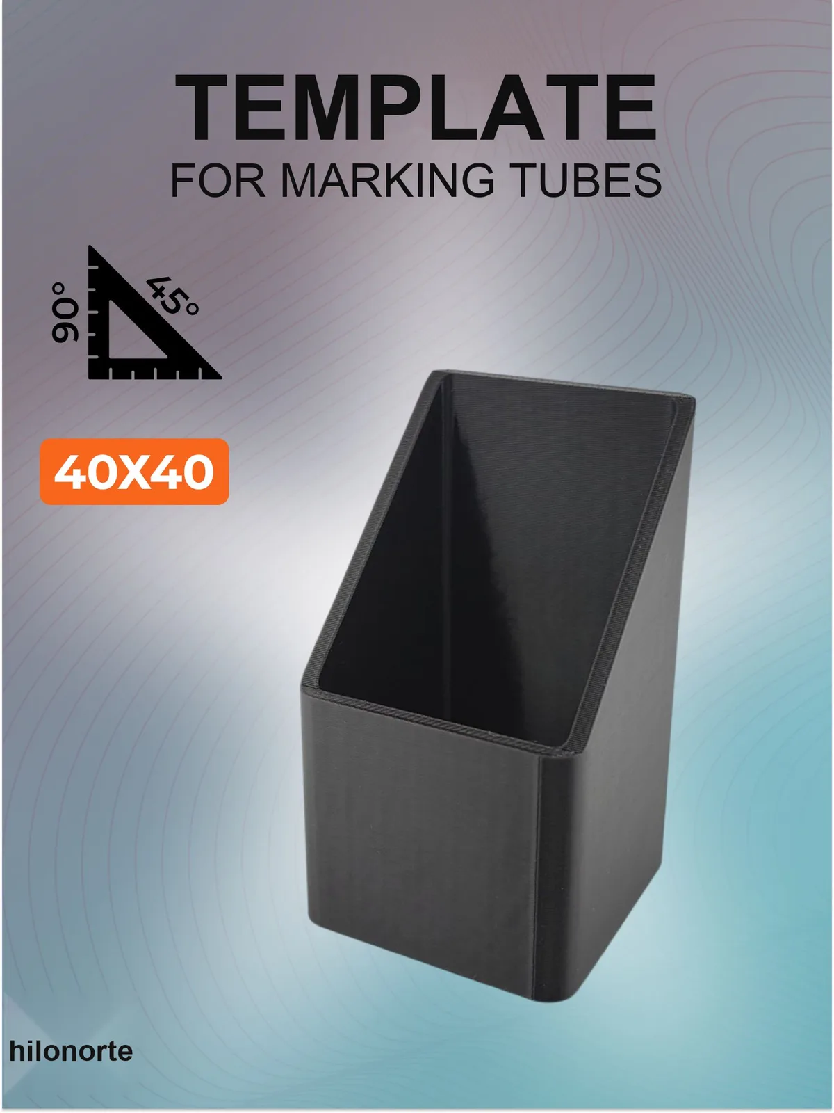 Marking template for 40×40 mm square tube