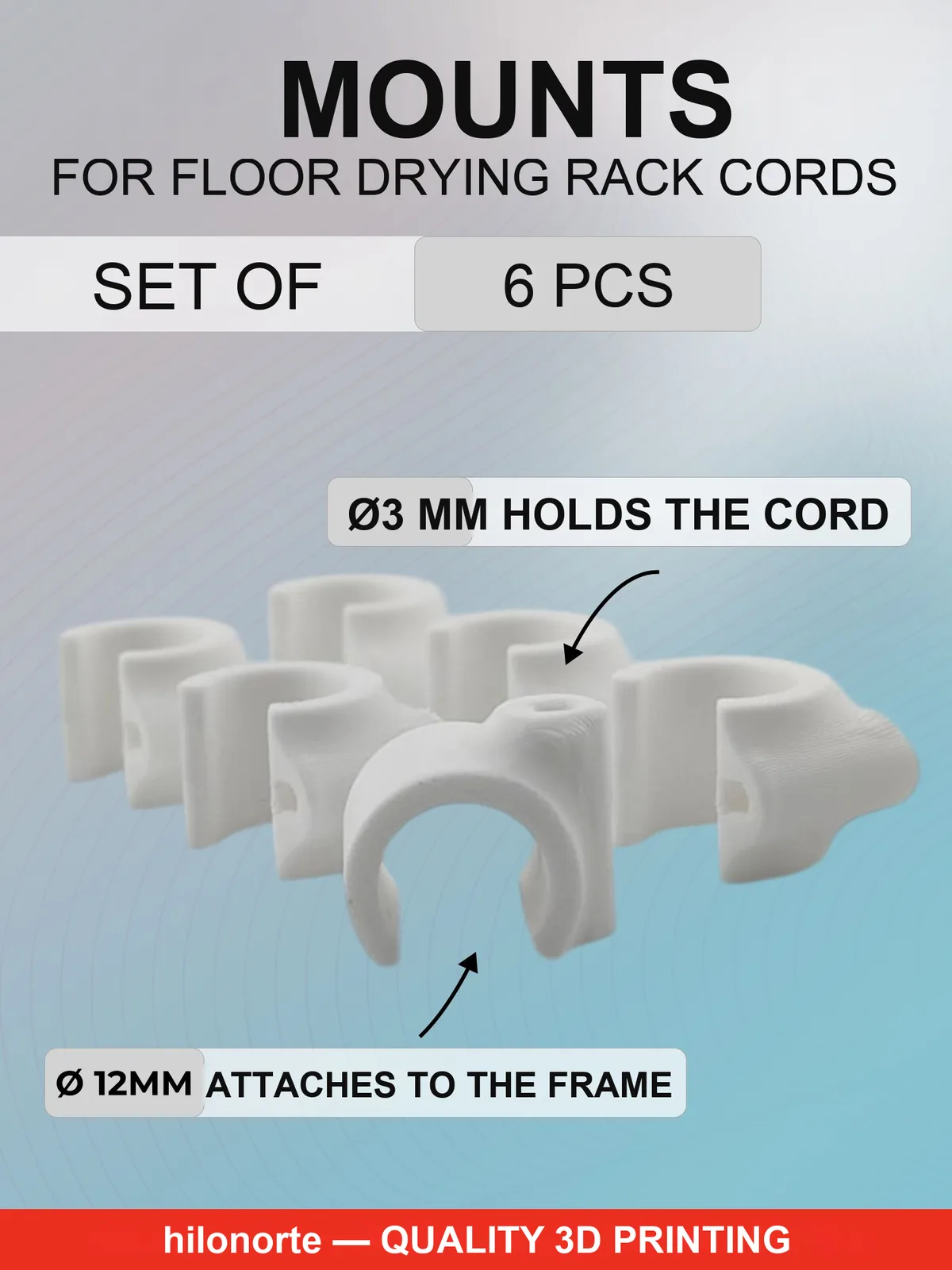 Floor clothes airer repair kit (6 pieces)