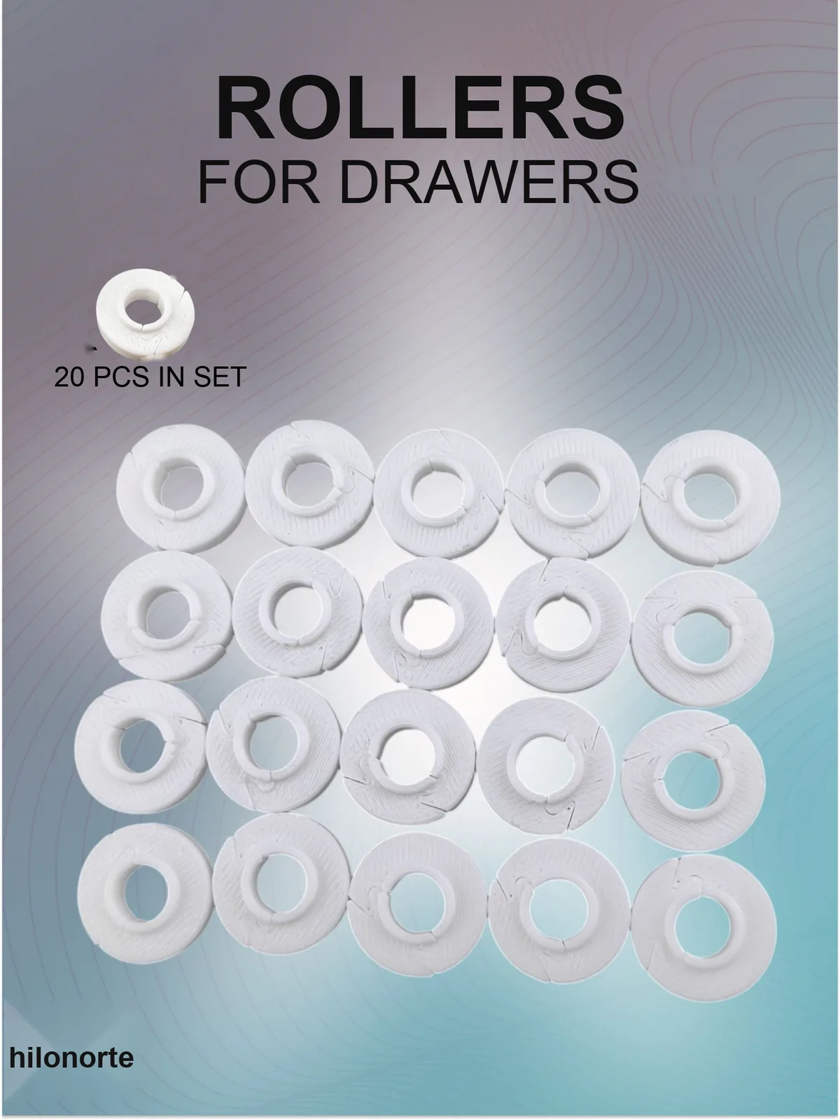 Reinforced drawer runner wheels (20 pcs)