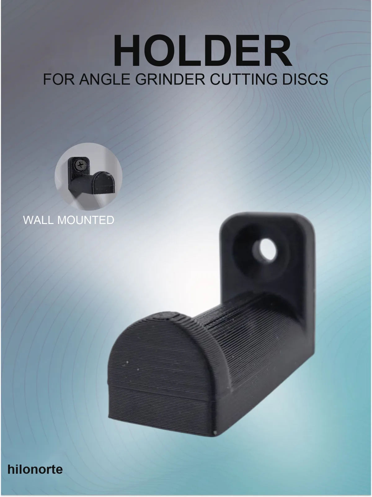 Wall holder for angle grinder discs