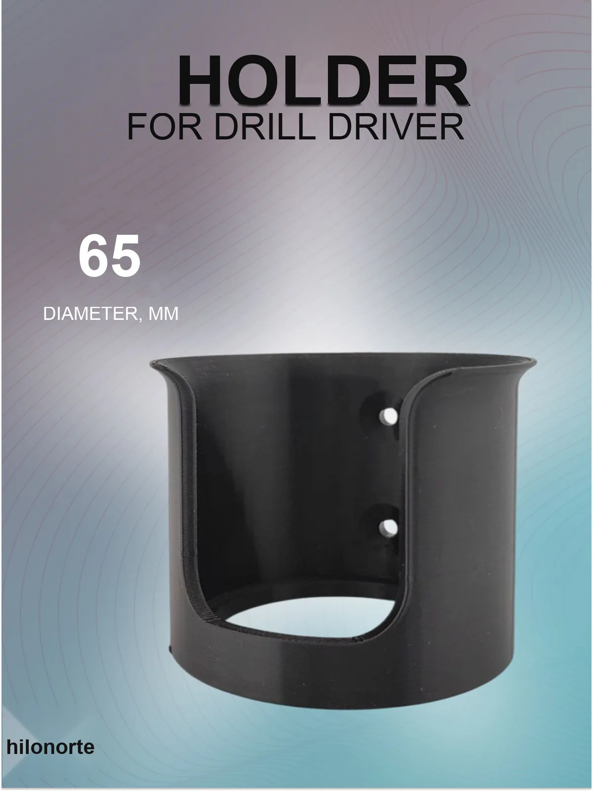 Wall holder for drill and driver, 65 mm