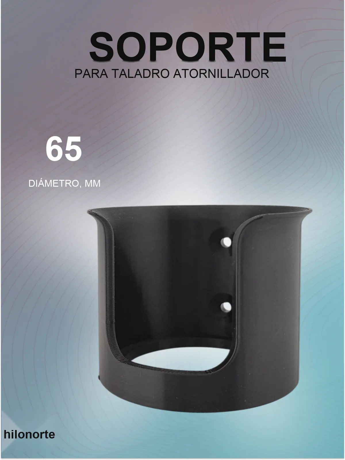 Soporte de pared para taladro y atornillador, 65 mm