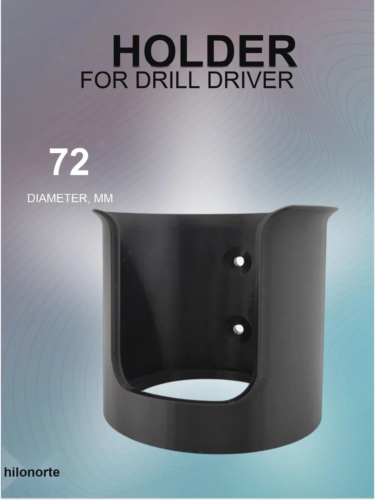 Wall holder for drill and driver, 72 mm