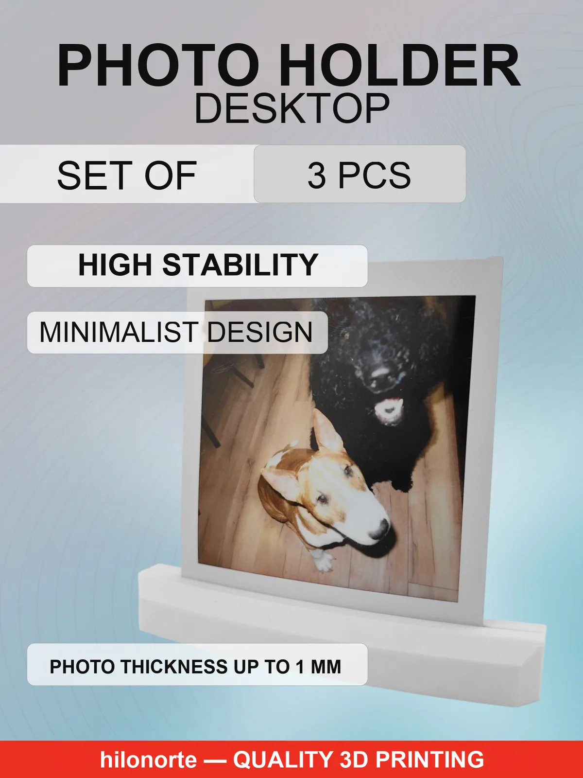 Desk stands for photos and cards (3 pcs)