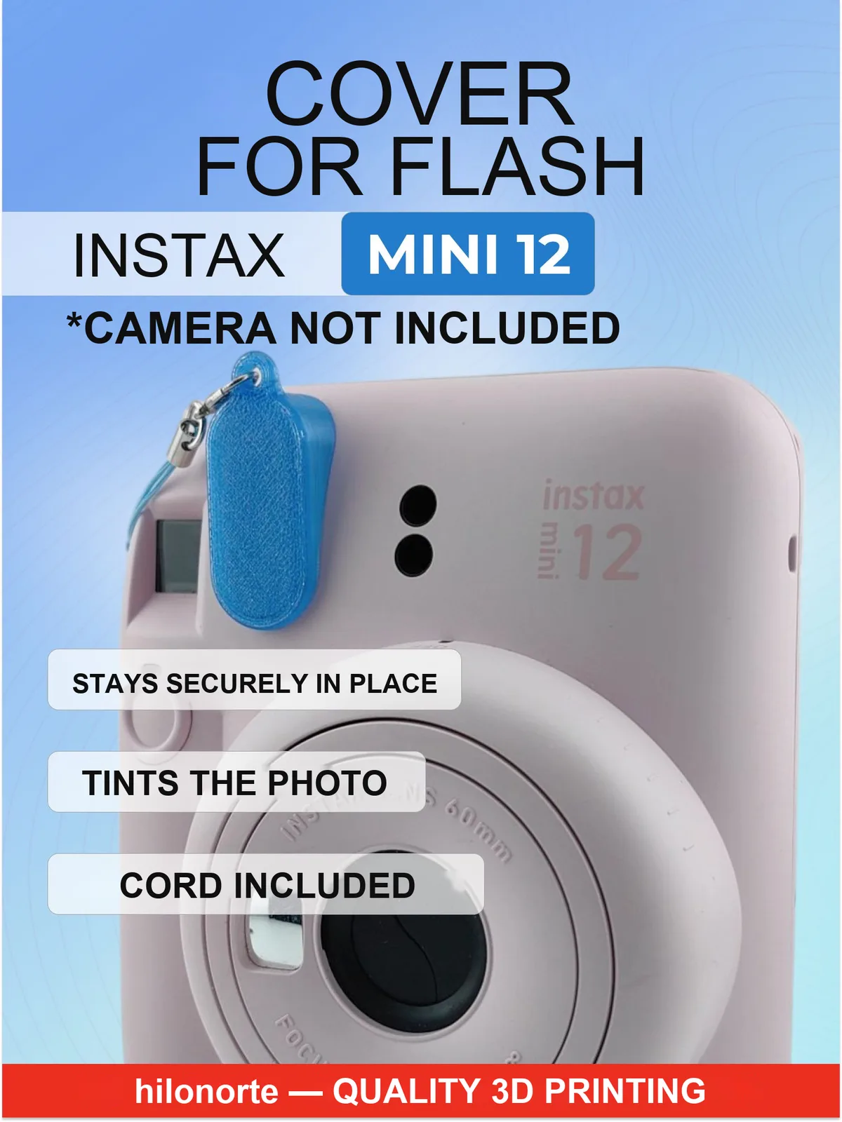 Flash cover for Instax Mini 12