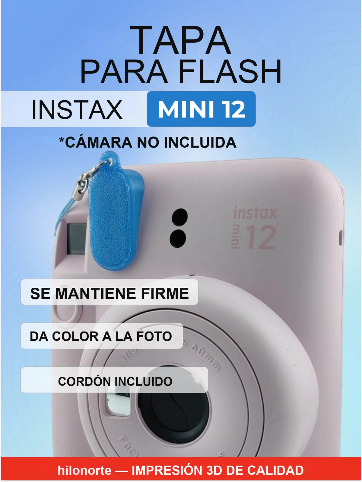 Tapa para el flash de Instax Mini 12
