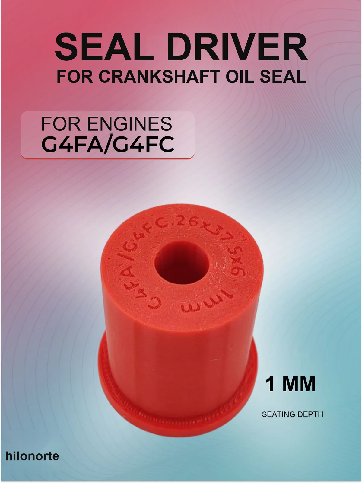 Front crankshaft seal installer G4FA/G4FC, 1 mm depth