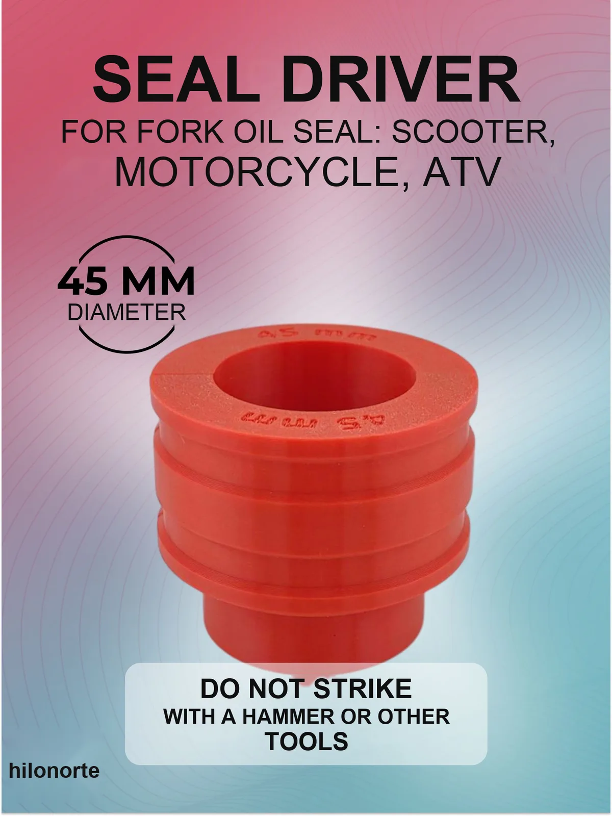 Motorcycle fork seal driver, 45 mm