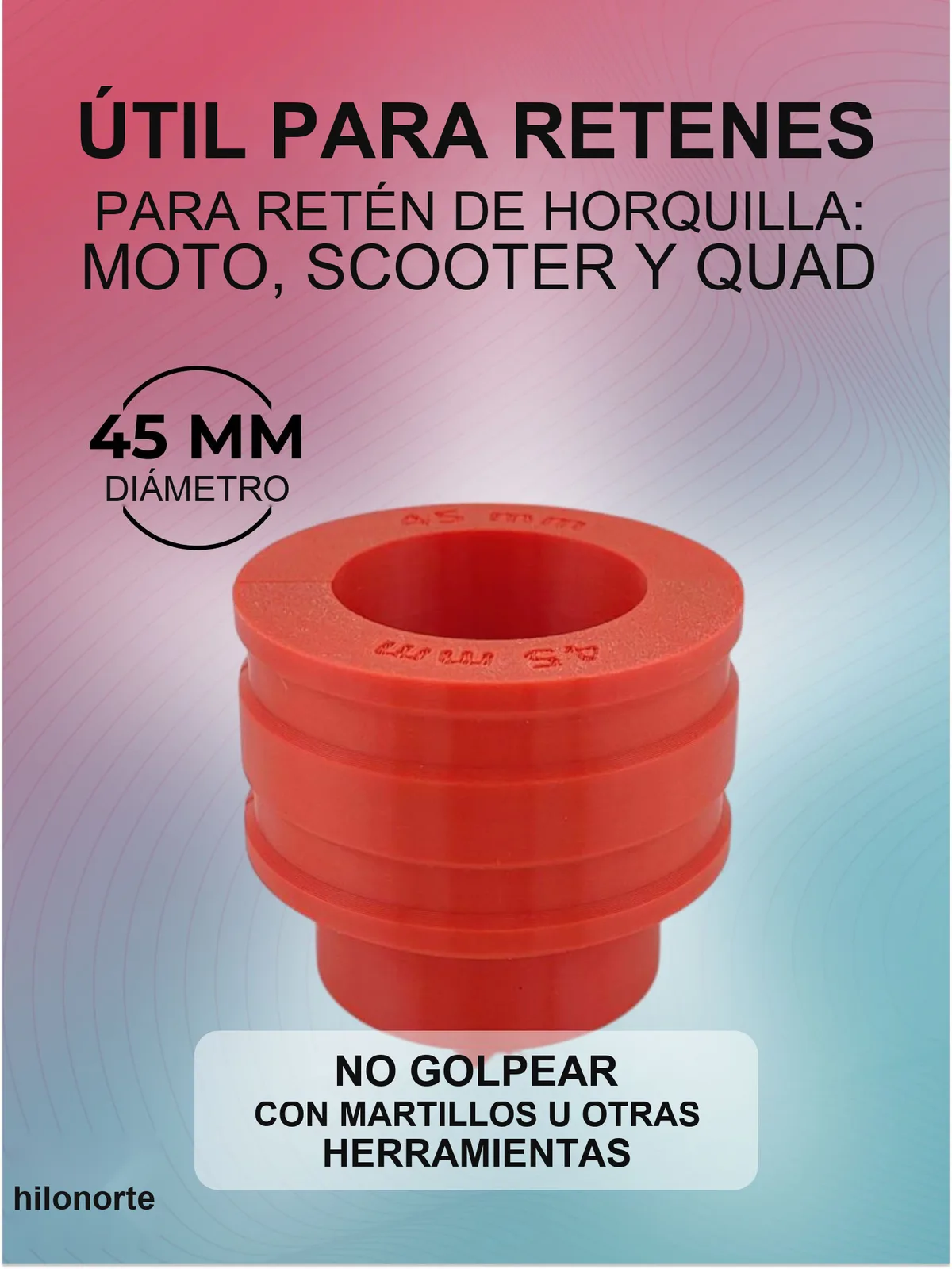 Útil para montar retenes de horquilla de moto, 45 mm