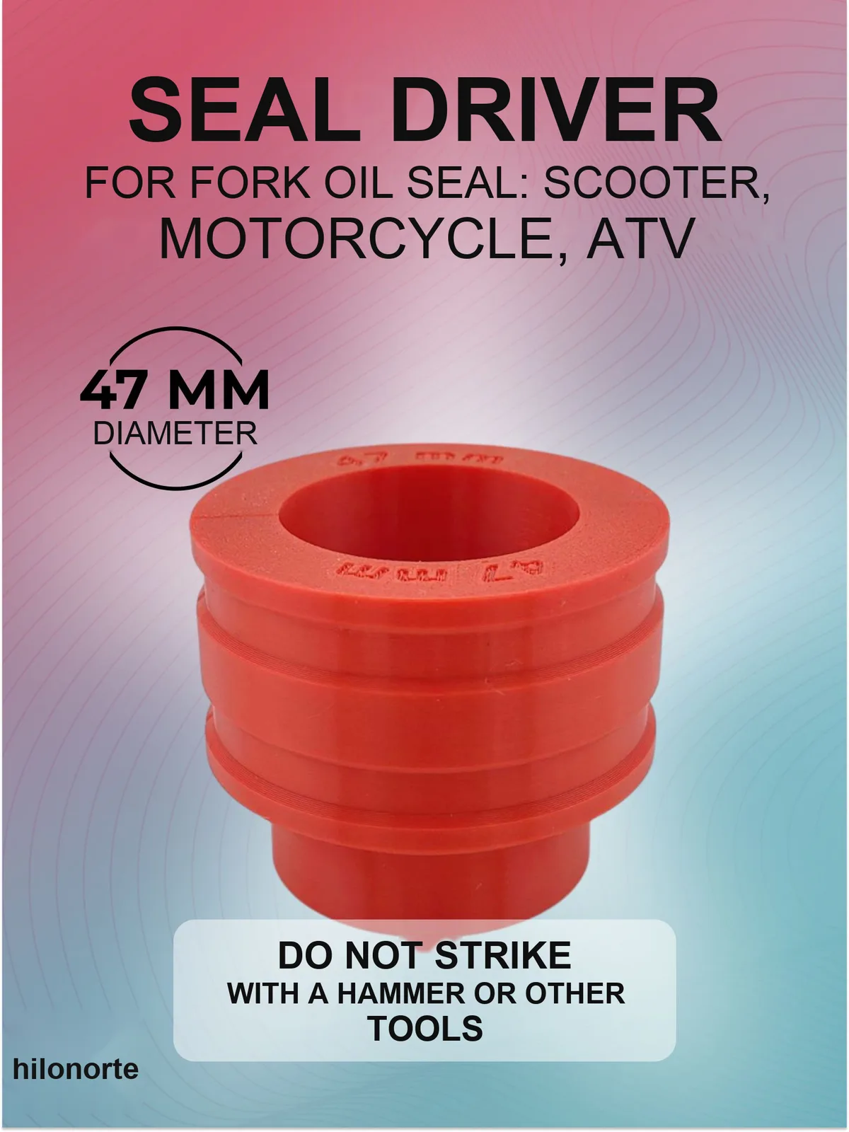 Motorcycle fork seal driver, 47 mm